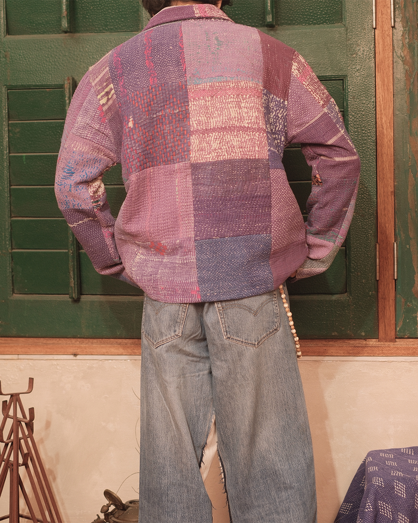 VINTAGE KANTHA PATCHWORK JACKET