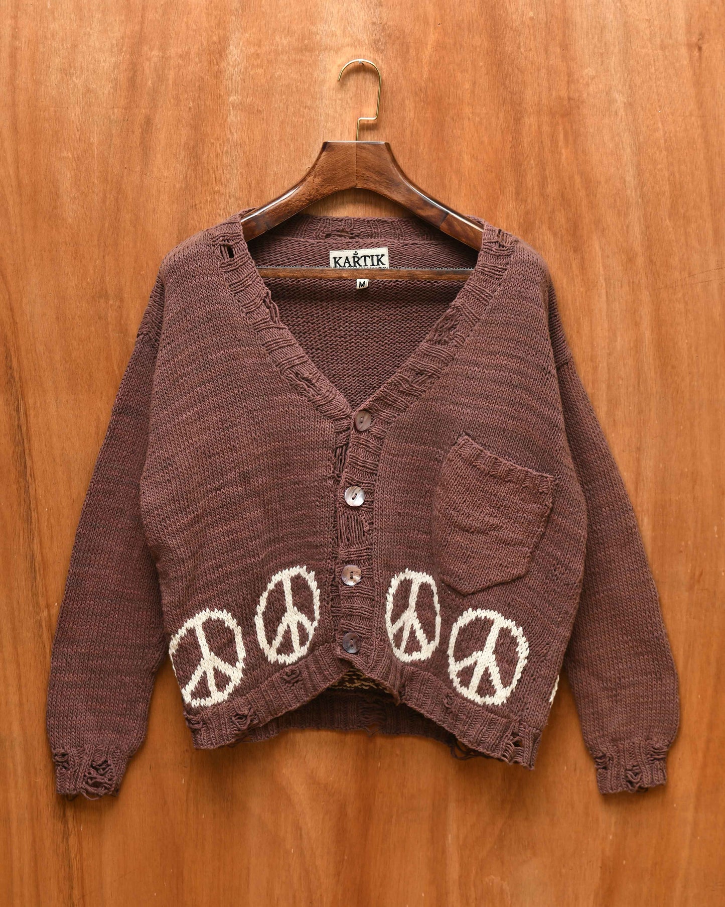 PEACE CARDIGAN (PURPLE)