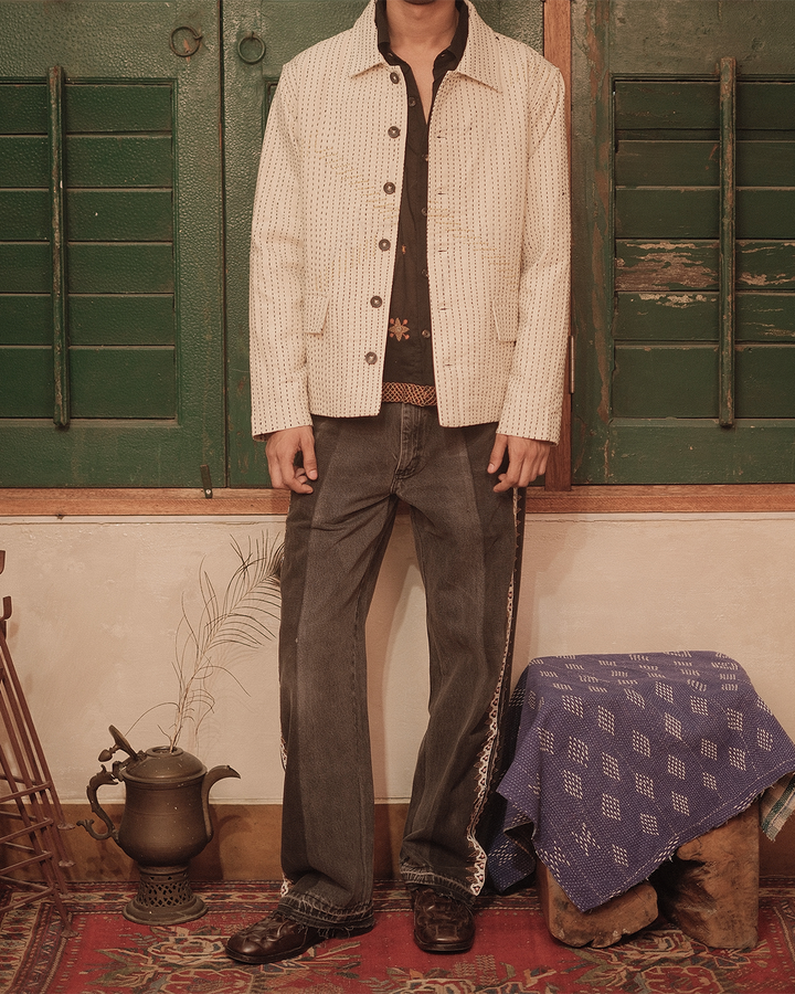 KANTHA CROPPED JACKET
