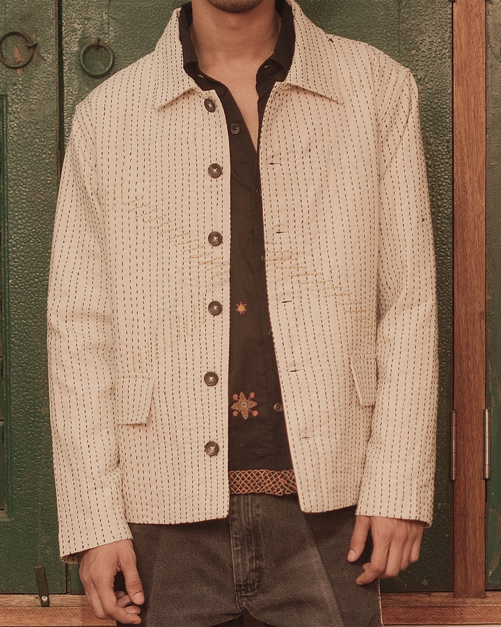 KANTHA CROPPED JACKET