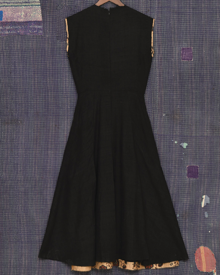 RAW EDGE PLEATED DRESS