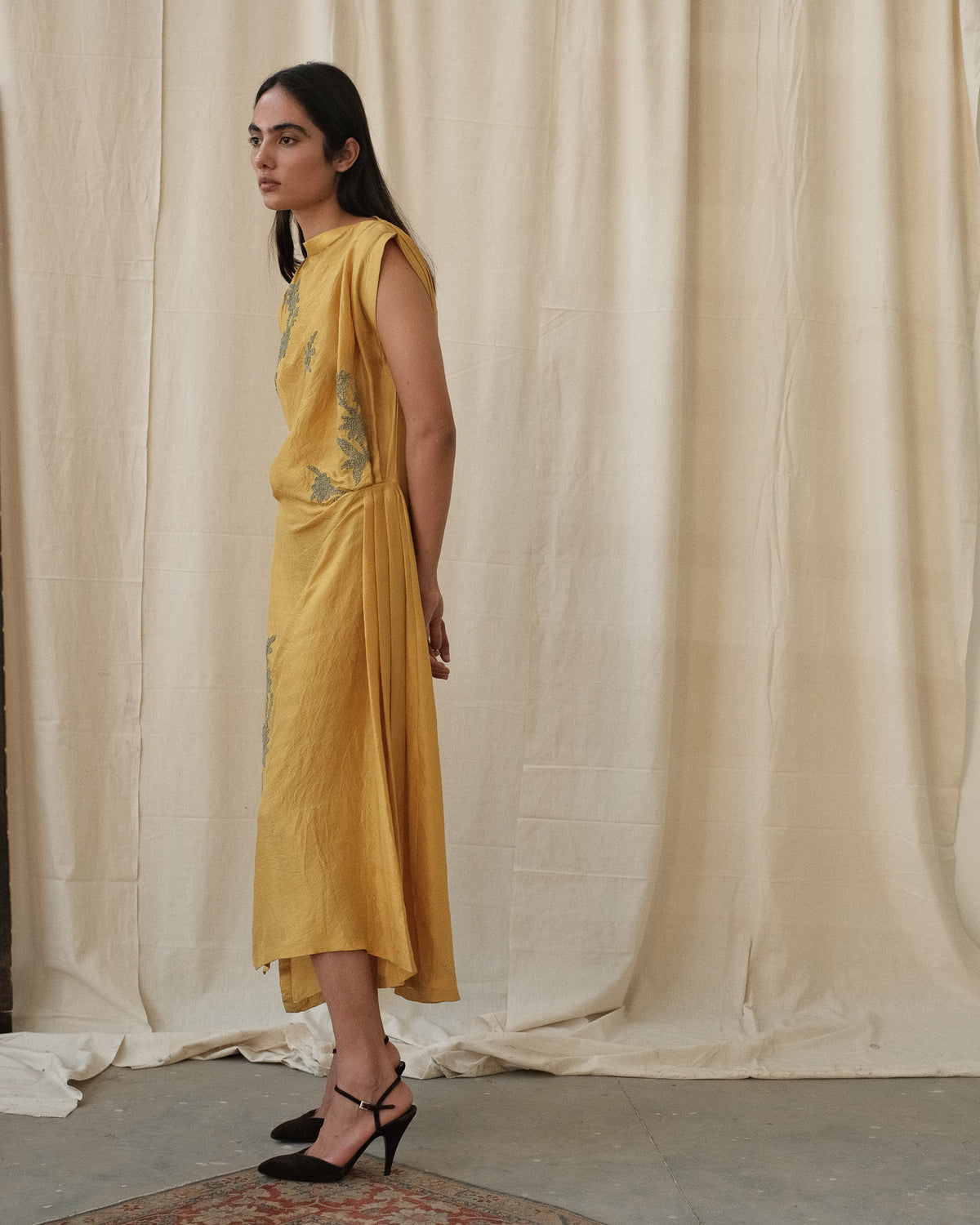 KANTHA SILK DRESS