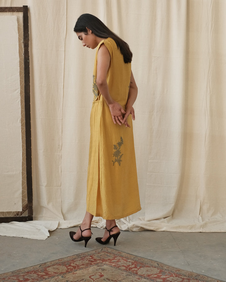 KANTHA SILK DRESS