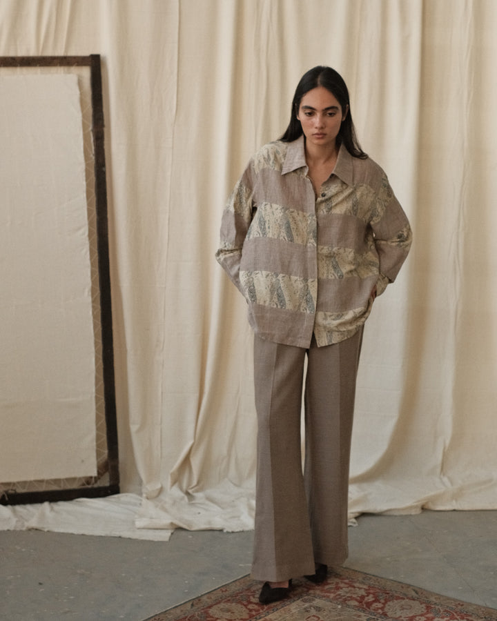 Patchwork Block Print Shirt