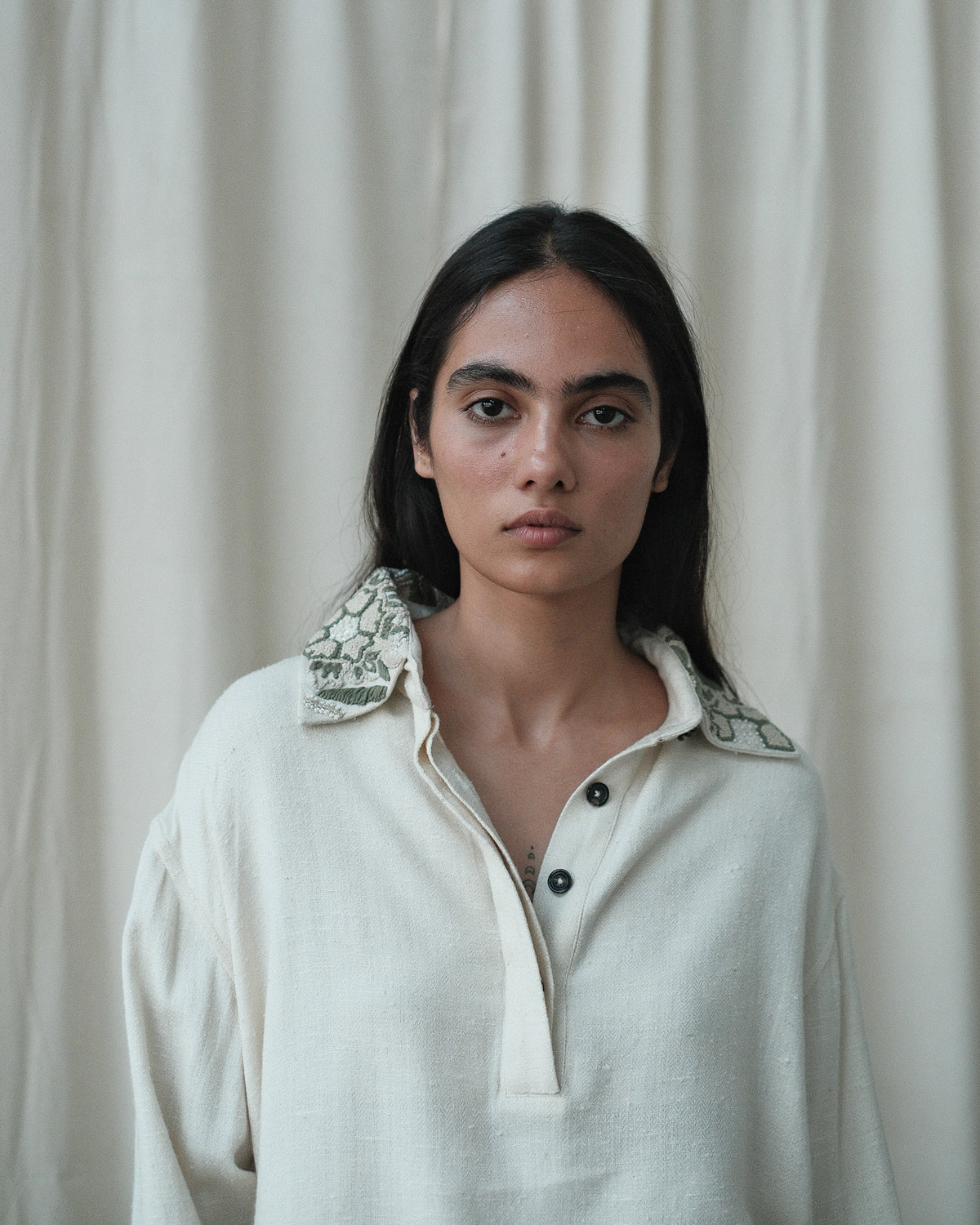 Chintz Collar Polo