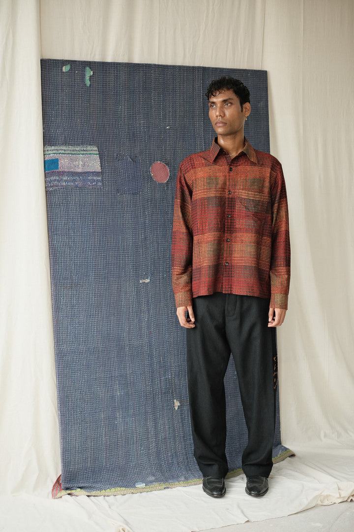 BLOCKPRINT SILK SHIRT