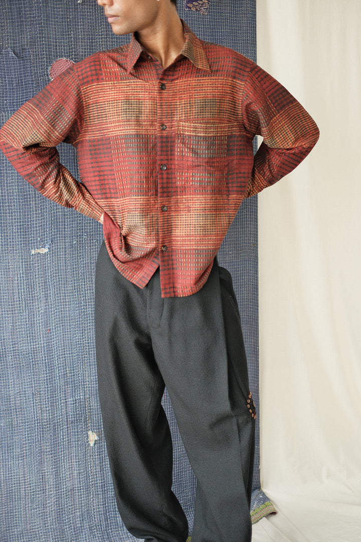 BLOCKPRINT SILK SHIRT