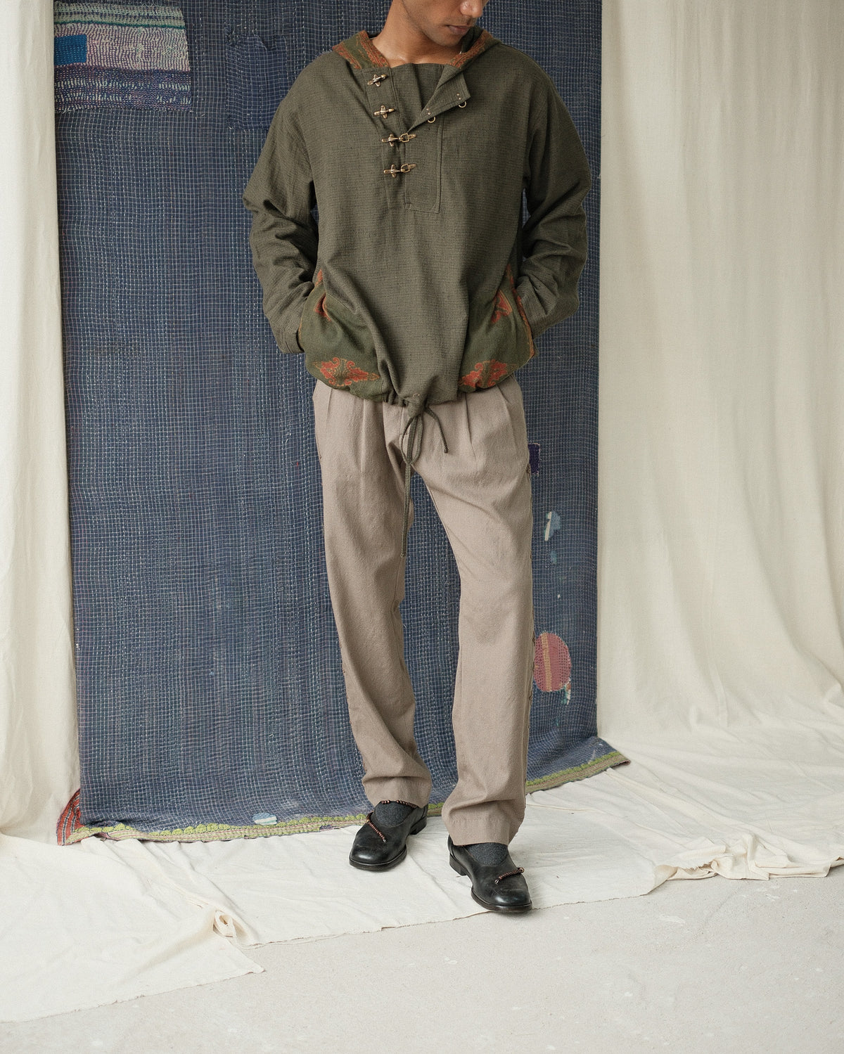 KNOT DOUBLE PLEAT TROUSER