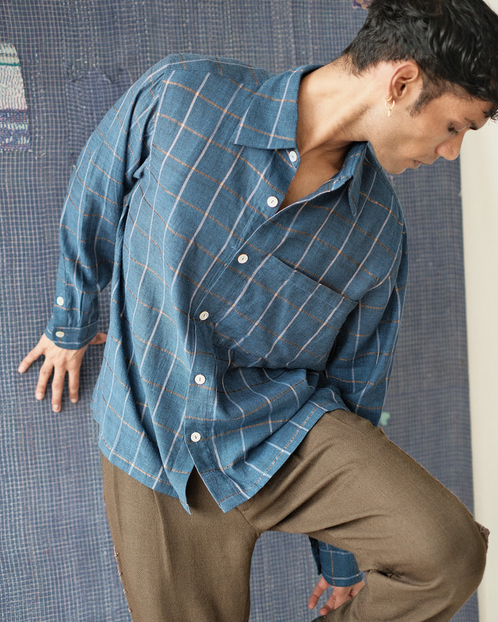 INDIGO CHECK SHIRT