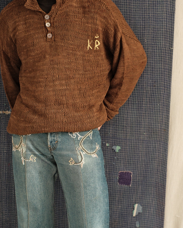 ERI SILK KNIT POLO