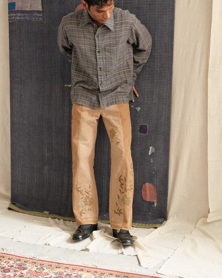 INDIGO ZARI CHECK SHIRT