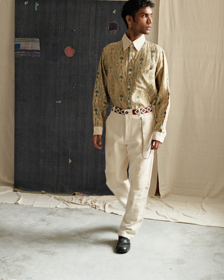 PATCHWORK DENIM TROUSER