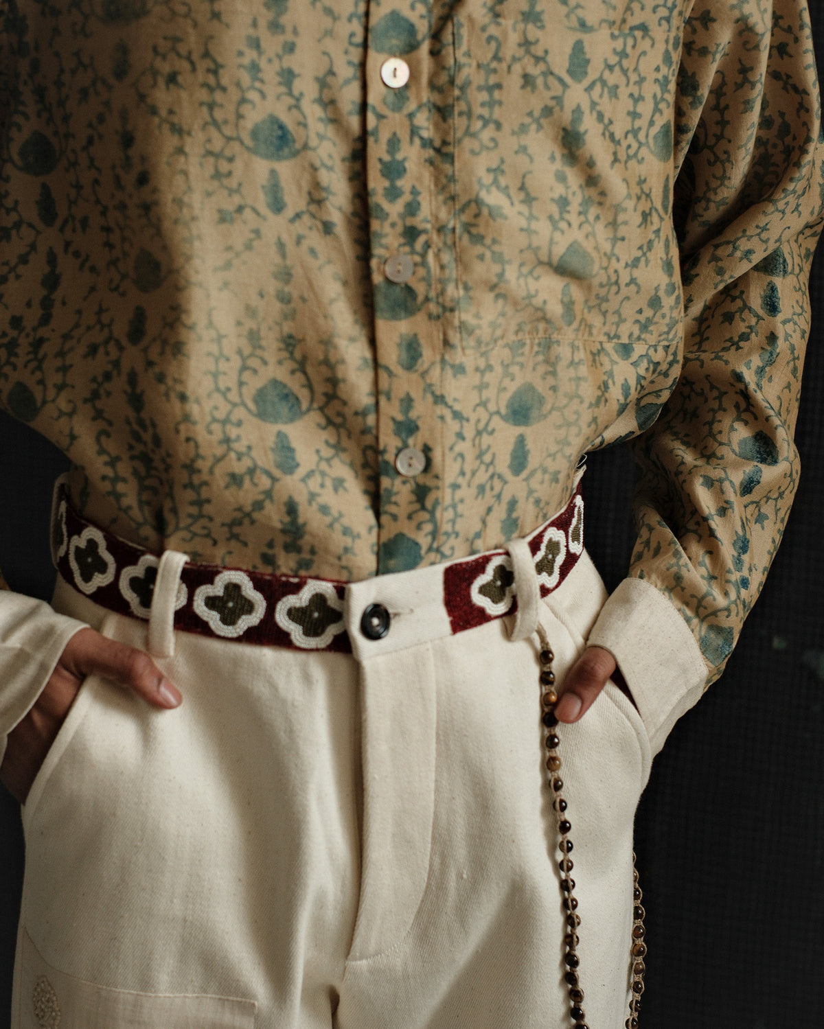 PATCHWORK DENIM TROUSER