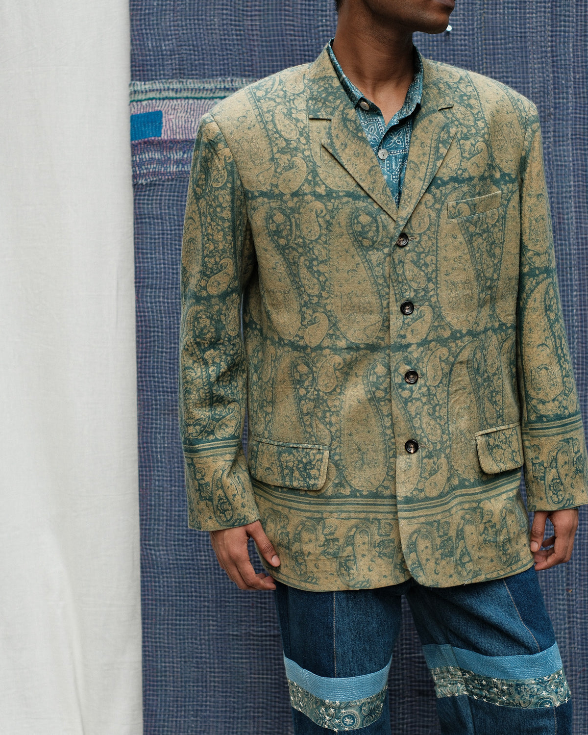 PAISLEY BLOCKPRINT BLAZER