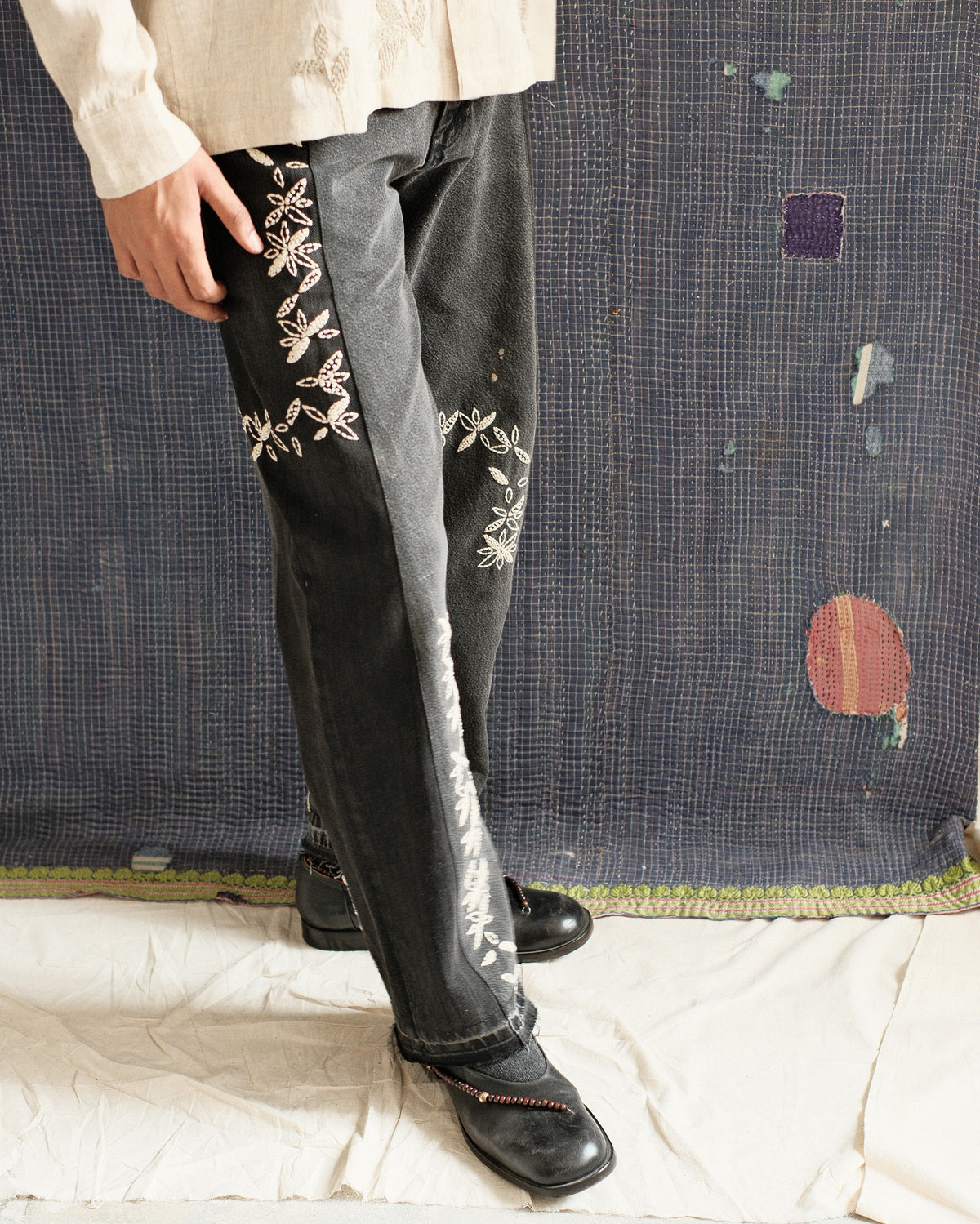 KANTHA DENIM TROUSER
