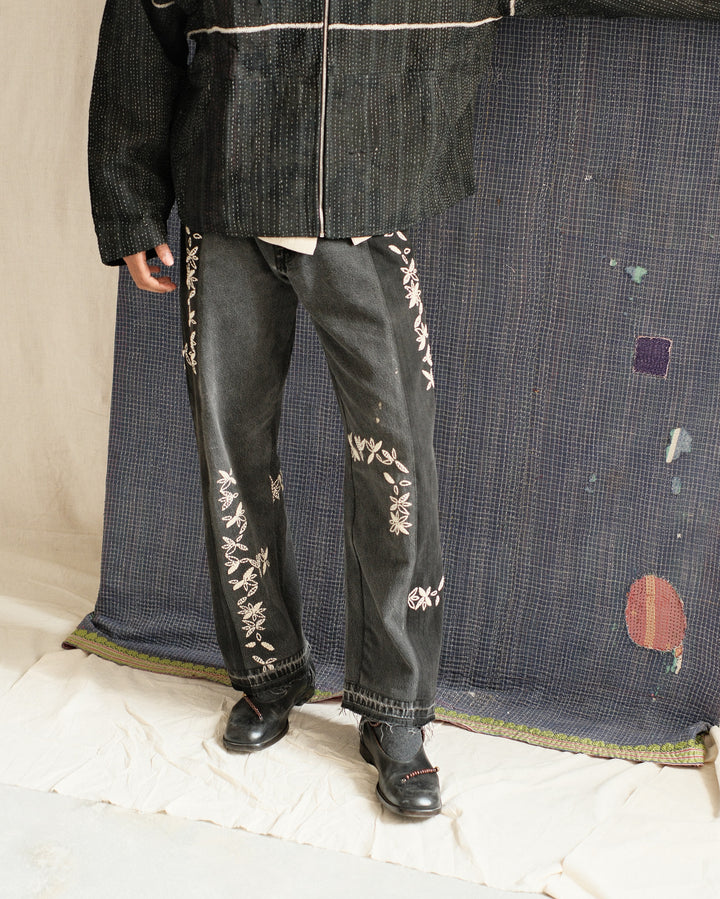 KANTHA DENIM TROUSER