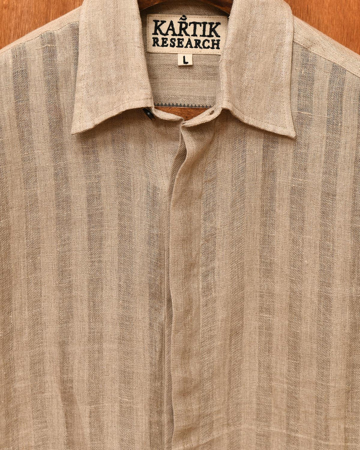 LINEN STRIPE SHIRT