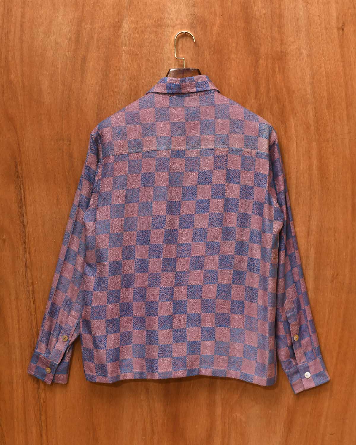 KANTHA CHECK BOX SHIRT