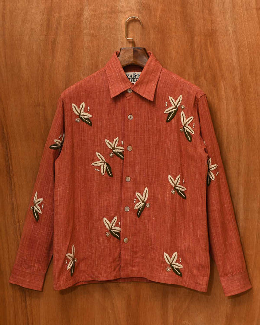 RED FLORAL BOX SHIRT