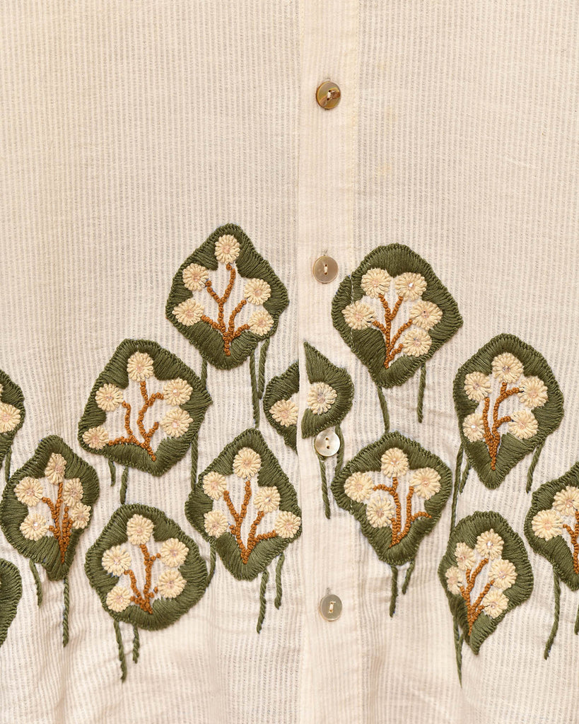 HAND EMBROIDERED LOTUS SHIRT