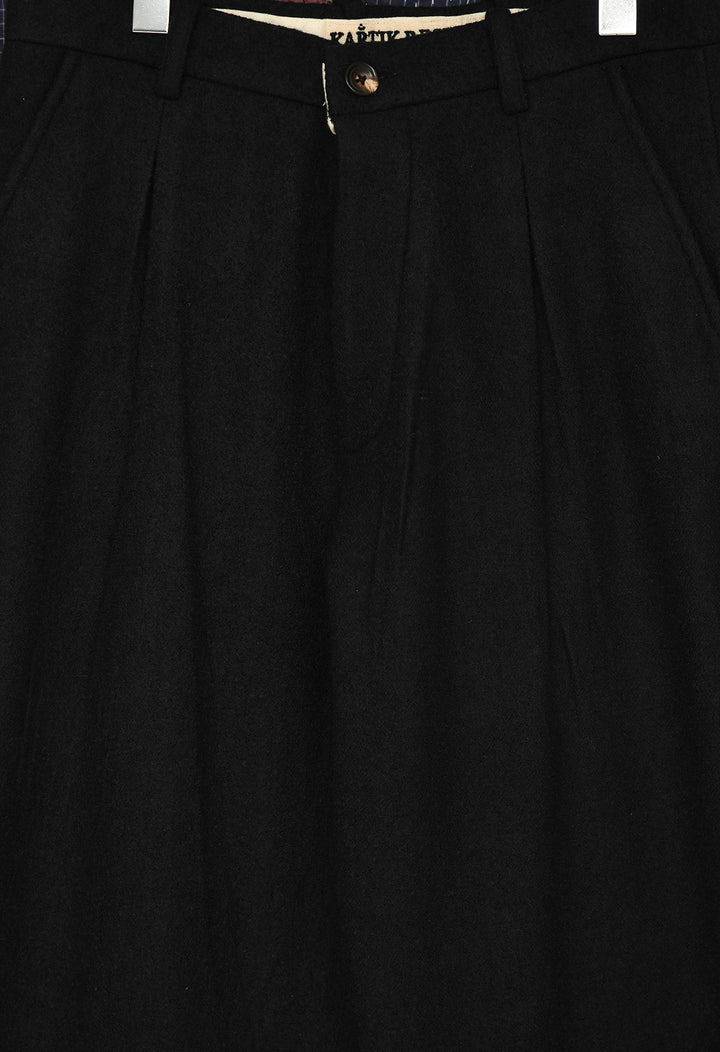 BRUSHED MERINO PLEATED TROUSER