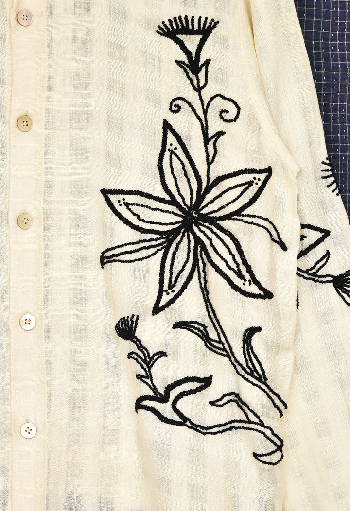 HAND EMBROIDERED KNOT SHIRT