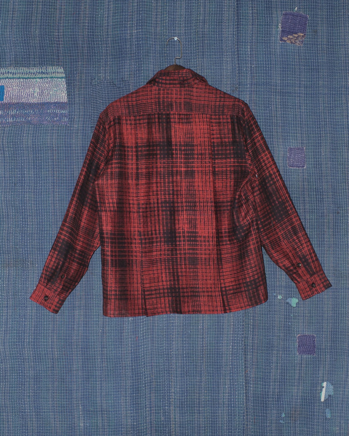 BLOCKPRINT SILK CHECK SHIRT