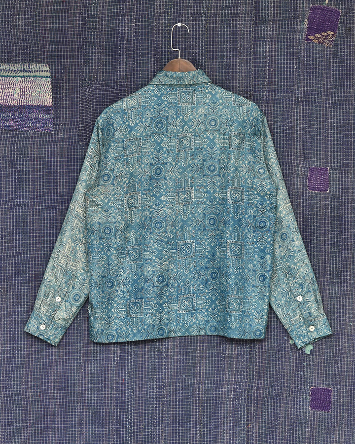 BLOCK PRINT SILK SHIRT