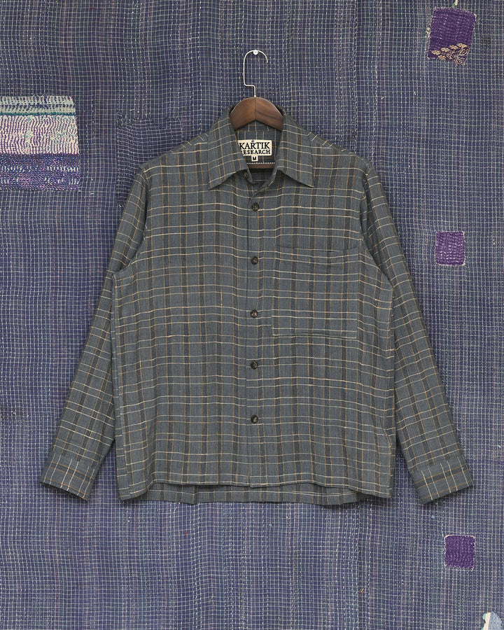 INDIGO ZARI CHECK SHIRT