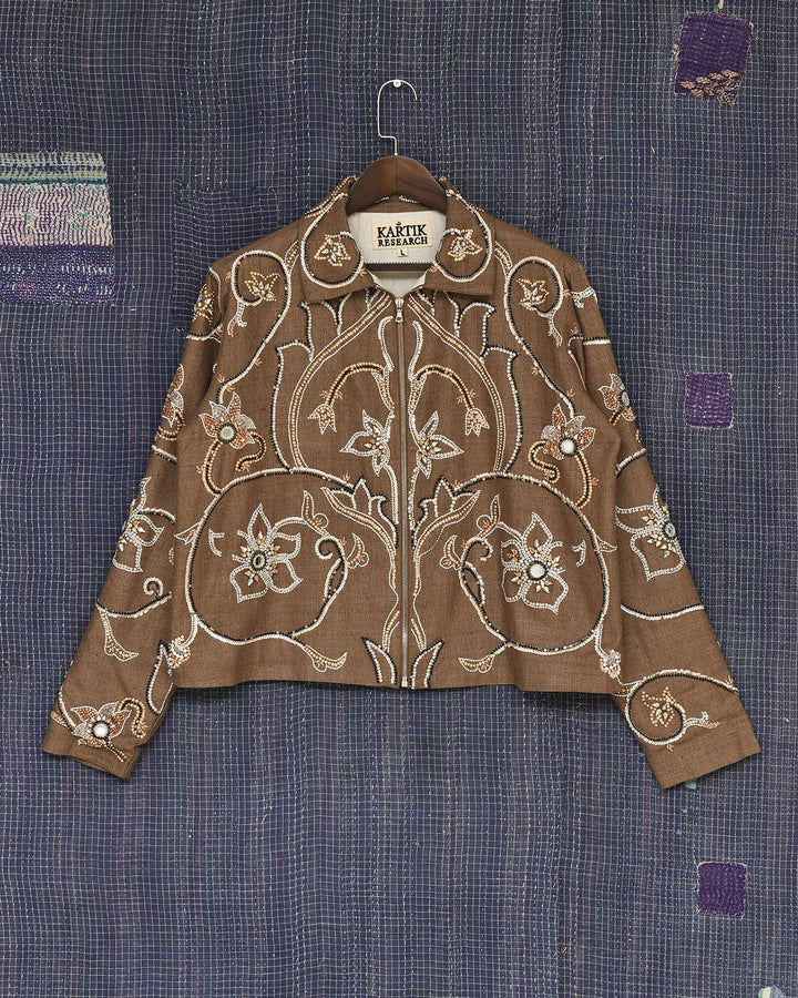 Glasswork Beaded Zip Jacket
