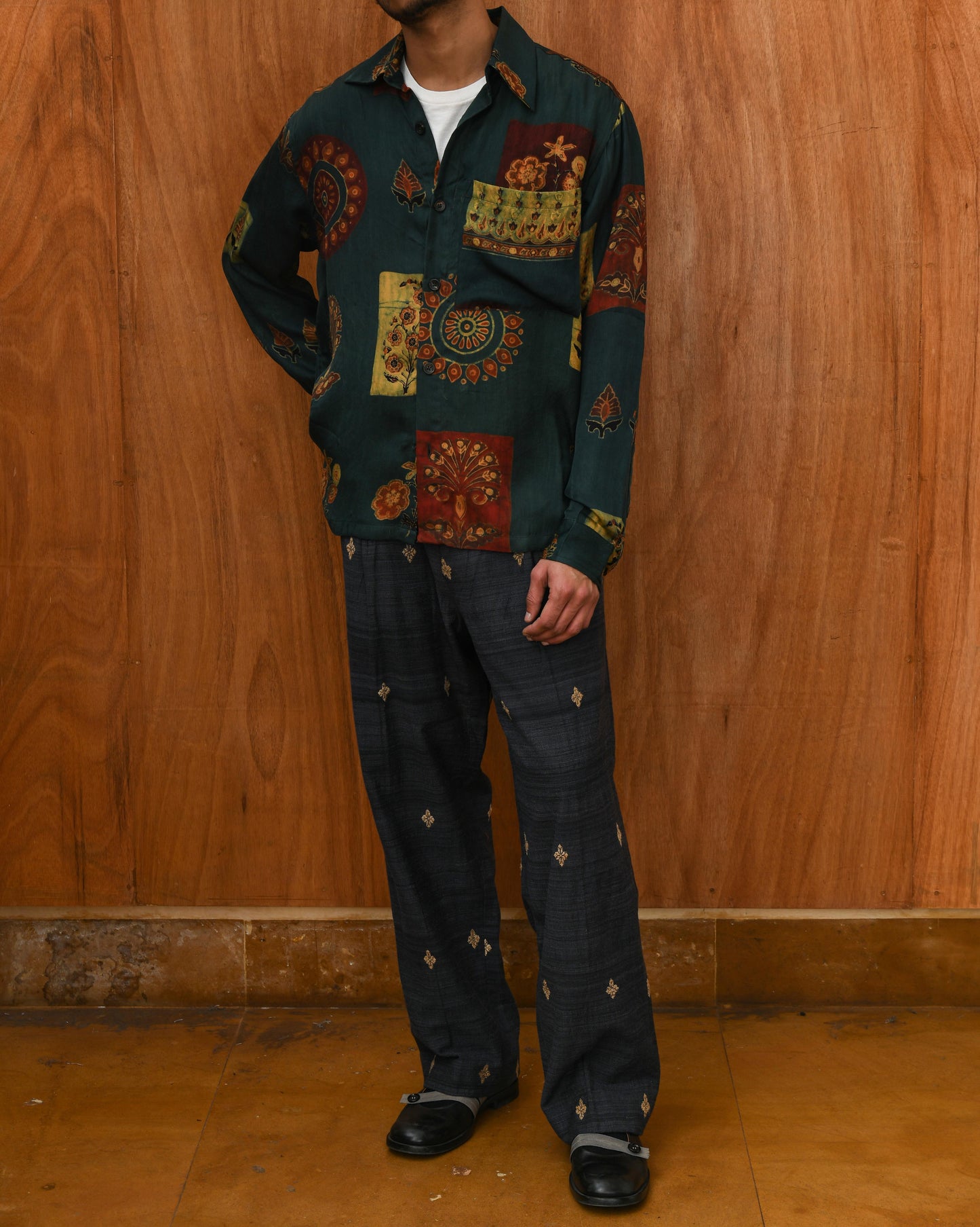 SILK BLOCKPRINT SHIRT