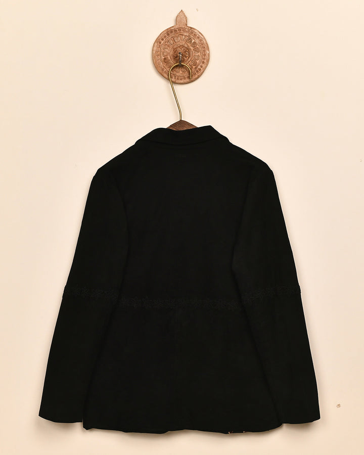 EMBROIDERED SUEDE BLAZER