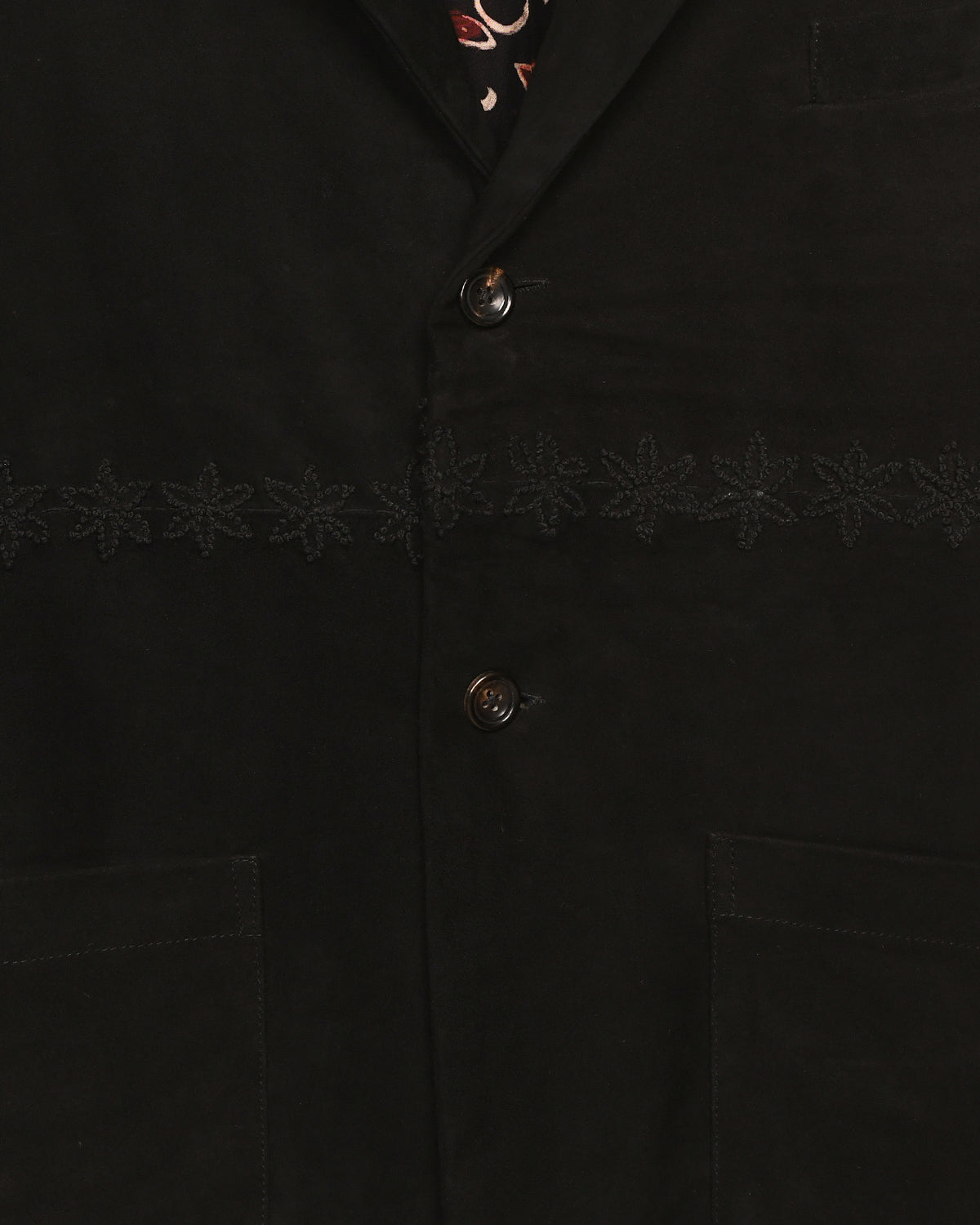 EMBROIDERED SUEDE BLAZER
