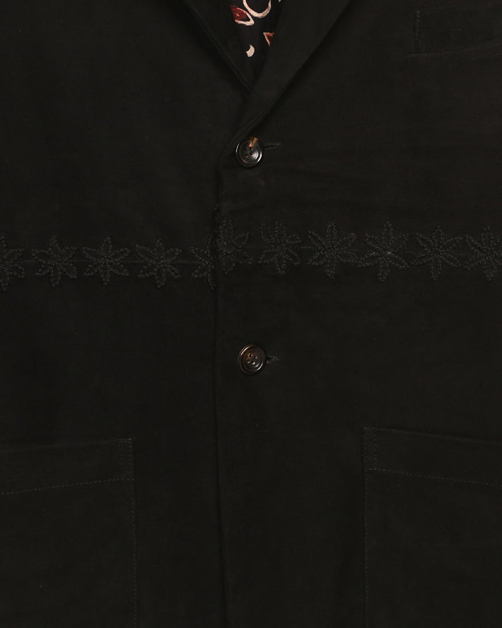 EMBROIDERED SUEDE BLAZER