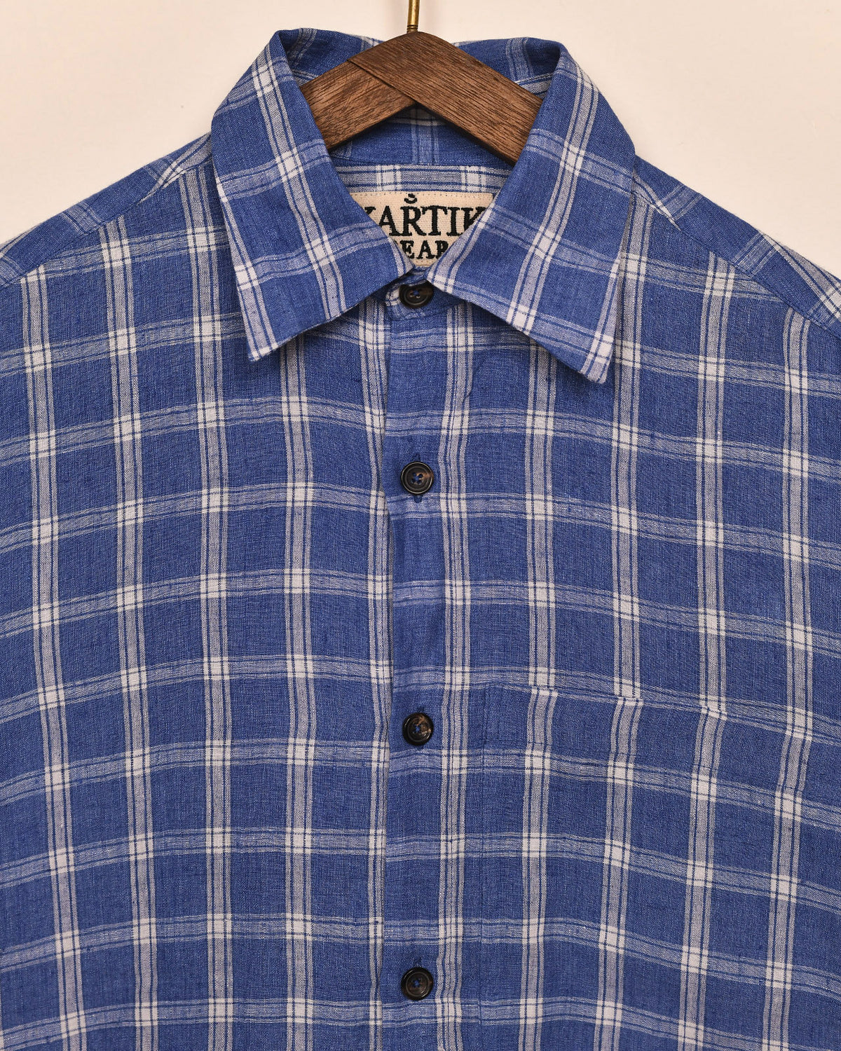 LINEN CHECK SHIRT