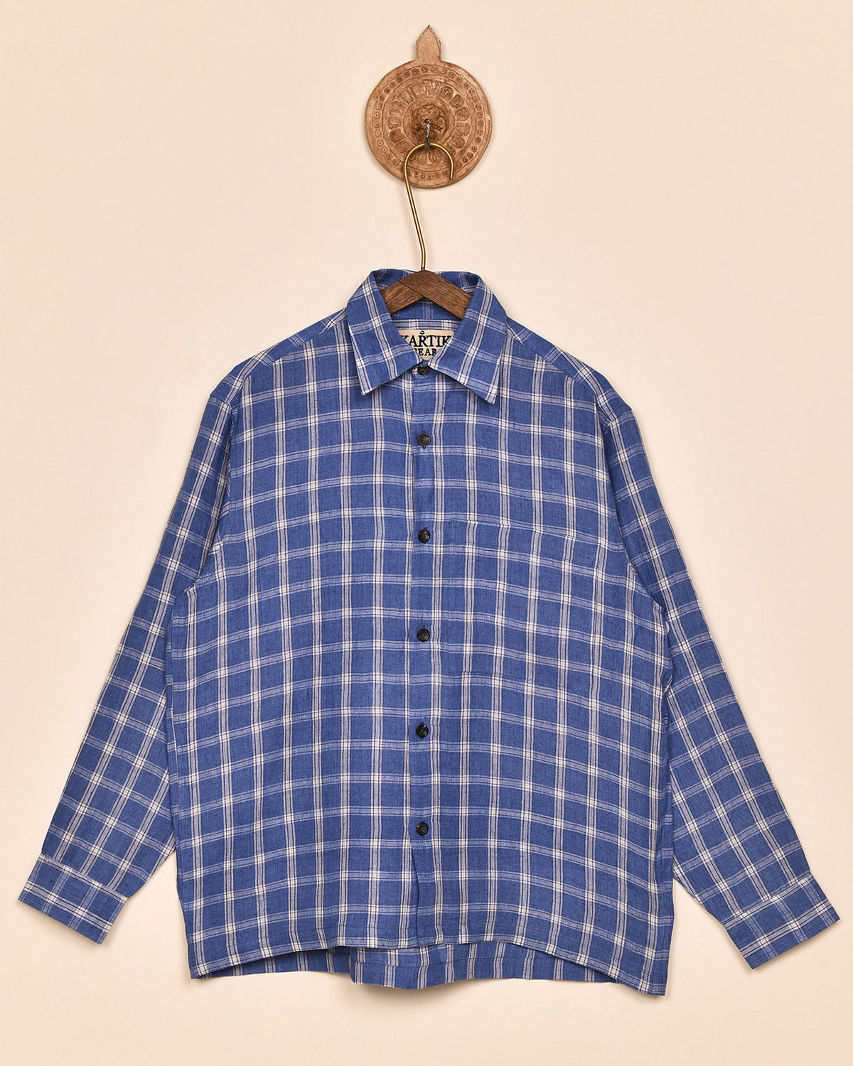 LINEN CHECK SHIRT
