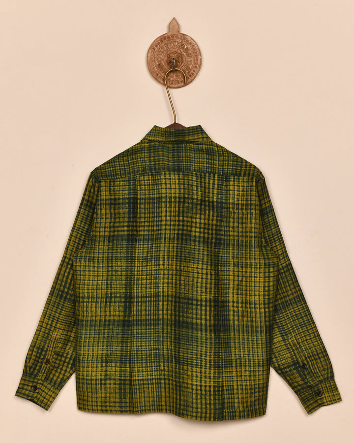 BLOCK PRINT CHECK SHIRT
