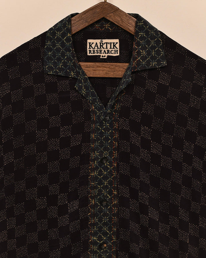 BLOCK PRINT SILK SHIRT